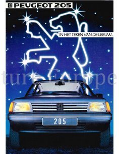 1984 PEUGEOT 205 PROSPEKT NIEDERLÄNDISCH