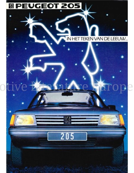 1984 PEUGEOT 205 PROSPEKT NIEDERLÄNDISCH