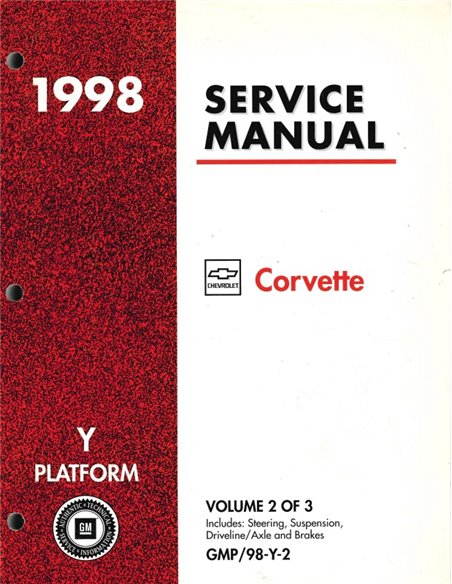 1998 CHEVROLET CORVETTE WERKSTATTEHANDBUCH ENGLISCH