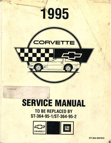 1995 CHEVROLET CORVETTE WORKSHOP MANUAL ENGLISH 