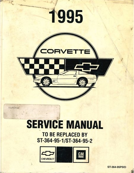 1995 CHEVROLET CORVETTE WORKSHOP MANUAL ENGLISH 