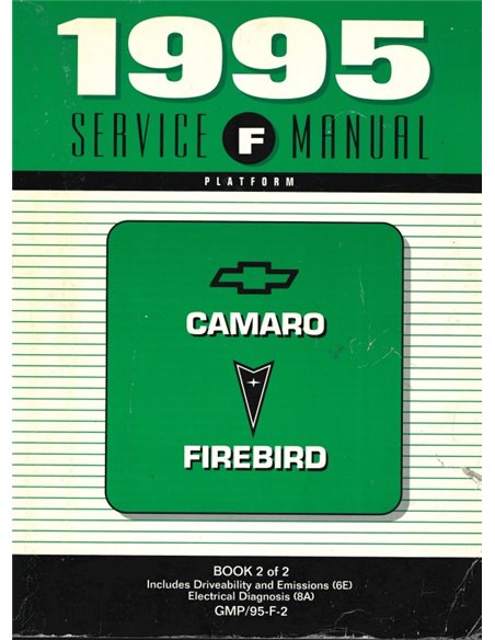 1995 CHEVROLET CAMARO | PONTIAC FIREBIRD WORKSHOP MANUAL ENGLISH 