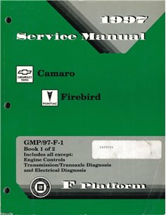 1997 CHEVROLET CAMARO | PONTIAC FIREBIRD WORKSHOP MANUAL ENGLISH 