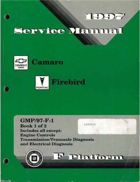 1997 CHEVROLET CAMARO | PONTIAC FIREBIRD WORKSHOP MANUAL ENGLISH 