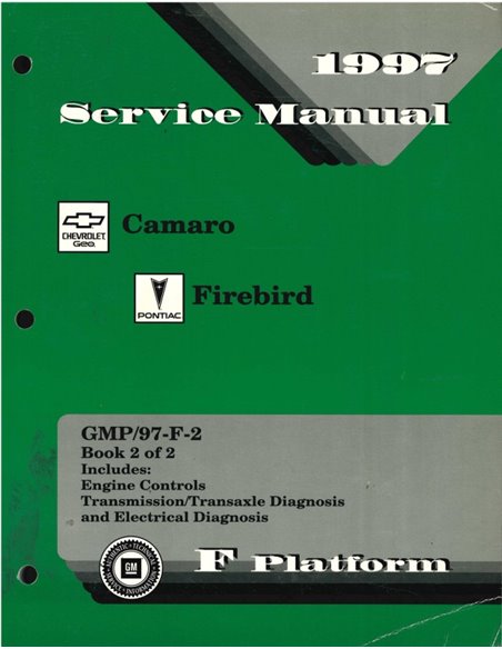 1997 CHEVROLET CAMARO | PONTIAC FIREBIRD WORKSHOP MANUAL ENGLISH 