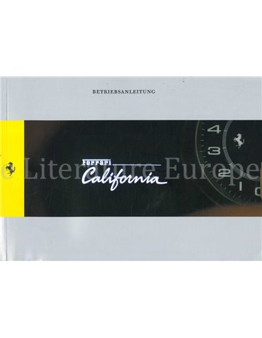 2011 FERRARI CALIFORNIA INSTRUCTIEBOEKJE DUITS