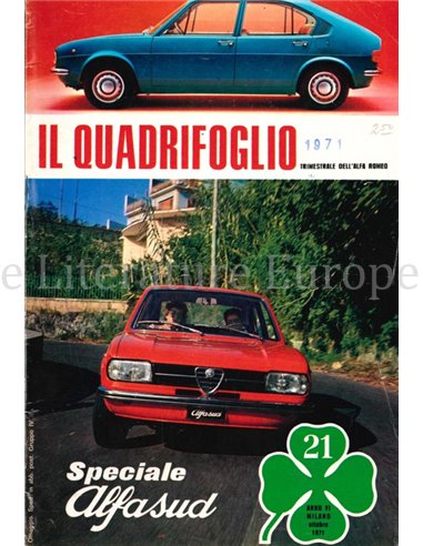 1971 ALFA ROMEO IL QUADRIFOGLIO MAGAZINE 21 ITALIENISCH
