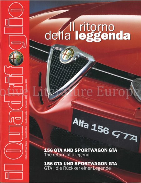 2001 ALFA ROMEO IL QUADRIFOGLIO MAGAZINE SPECIAL EDITION