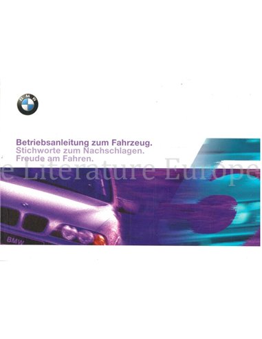 1998 BMW 5ER BETRIEBSANLEITUNG DEUTSCH