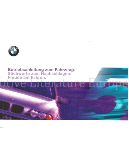 1998 BMW 5 SERIES OWNERS MANUAL GERMAN