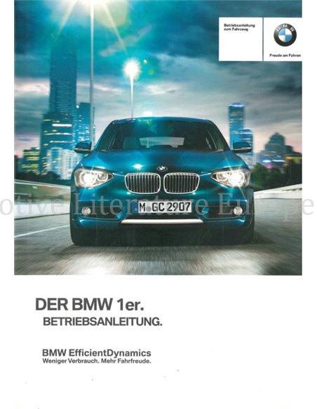 2013 BMW 1ER BETRIEBSANLEITUNG DEUTSCH