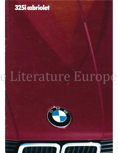 1986 BMW 3 SERIES CONVERTIBLE BROCHURE FRENCH