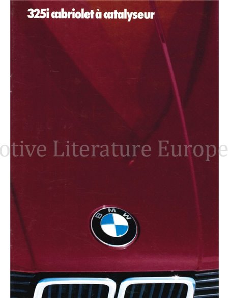 1986 BMW 3 SERIES CABRIOLET BROCHURE FRENCH