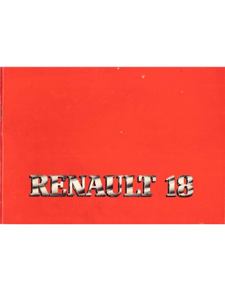 1981 RENAULT 18 OWNERS MANUAL DUTCH
