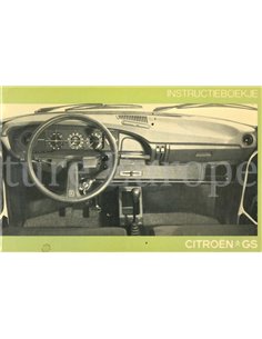 1976 CITROEN GS BETRIEBSANLEITUNG NIEDERLÄNDISCH