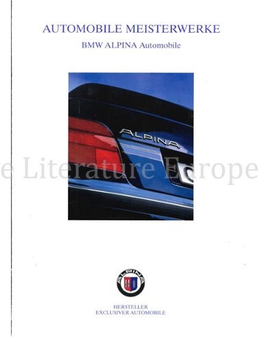 1998 BMW ALPINA PROGRAMMA BROCHURE DUITS