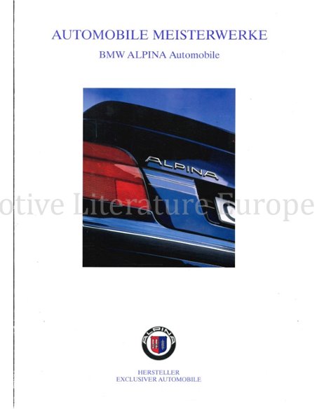 1998 BMW ALPINA RANGE BROCHURE GERMAN