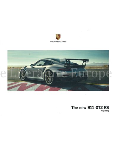 2018 PORSCHE 911 GT2 RS HARDCOVER BROCHURE ENGLISH