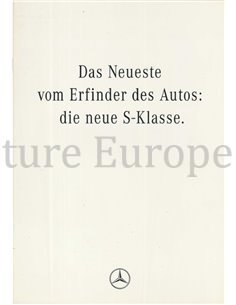 1991 MERCEDES BENZ S KLASSE PROSPEKT DEUTSCH
