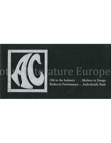 1938 AC CARS PROGRAMM PROSPEKT ENGLISCH