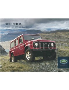 2012 LAND ROVER DEFENDER BROCHURE DUTCH