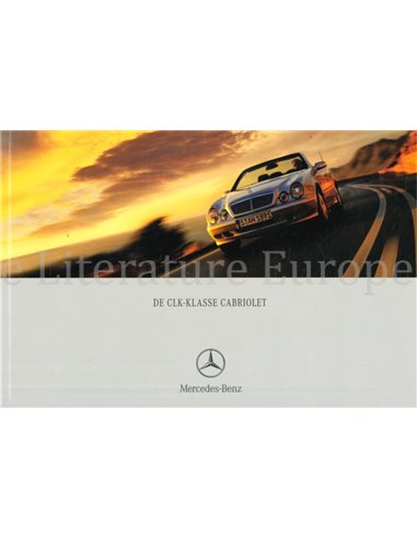2001 MERCEDES BENZ CLK CONVERTIBLE BROCHURE DUTCH