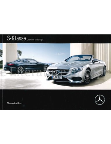 2016 MERCEDES BENZ S-KLASSE BROCHURE DUITS