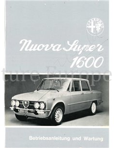 1978 ALFA ROMEO GIULIA NUOVA SUPER 1600 INSTRUCTIEBOEKJE DUITS