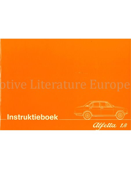1976 ALFA ROMEO ALFETTA 1.8 BETRIEBSANLEITUNG NIEDERLANDISCH