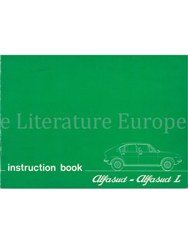 1975 ALFA ROMEO ALFASUD OWNERS MANUAL ENGLISH