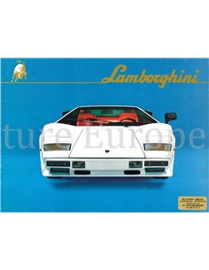 1985 LAMBORGHINI COUNTACH LP5000 QUATTROVALVOLE BROCHURE