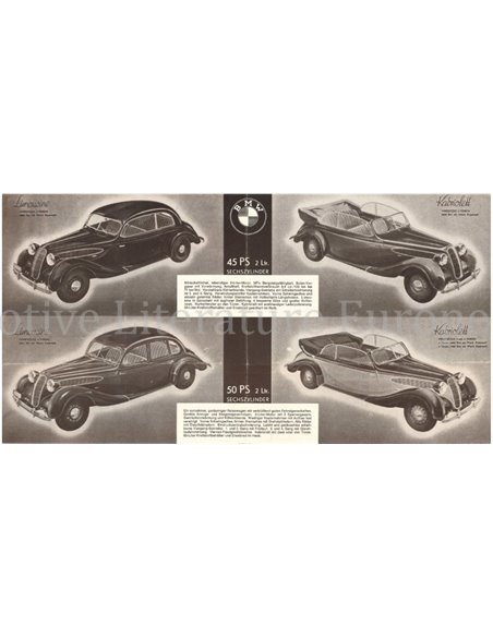 1939 BMW PROGRAMM PROSPEKT DEUTSCH