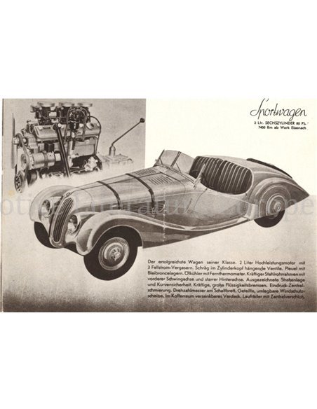 1939 BMW PROGRAMM PROSPEKT DEUTSCH