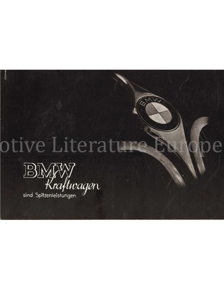 1939 BMW PROGRAMMA BROCHURE DUITS
