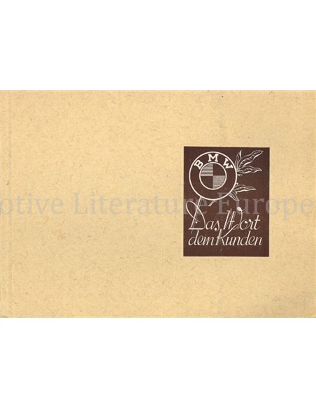 1939 BMW 326 BROCHURE GERMAN