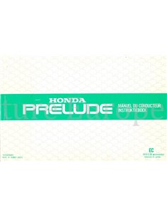 1982 HONDA PRELUDE OWNERS MANUAL