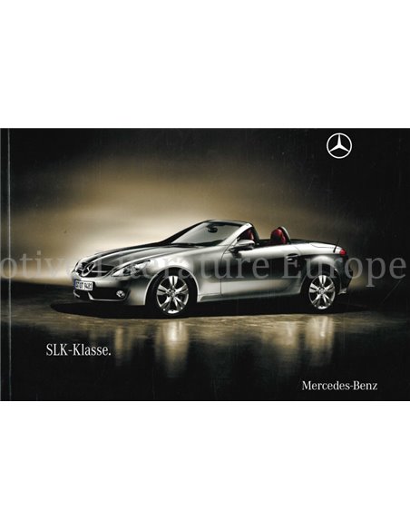 2009 MERCEDES BENZ SLK PROSPEKT DEUTSCH