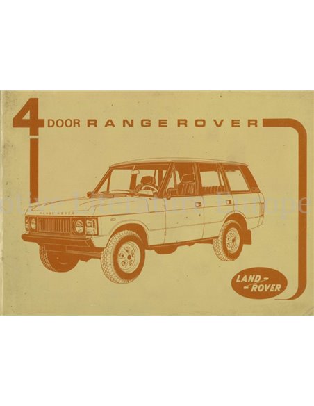 1981 RANGE ROVER CLASSIC OWNERS MANUAL MULTILINGUAL