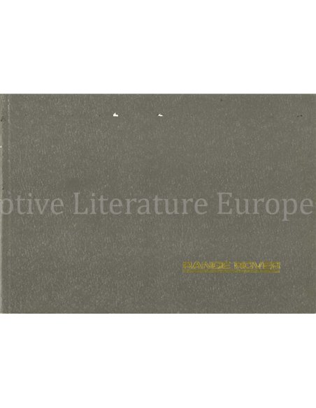 1985 RANGE ROVER CLASSIC OWNERS MANUAL ENGLISH