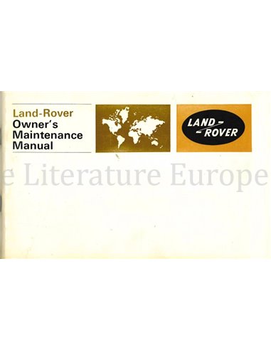 1977 RANGE ROVER CLASSIC BETRIEBSANLEITUNG ENGLISCH