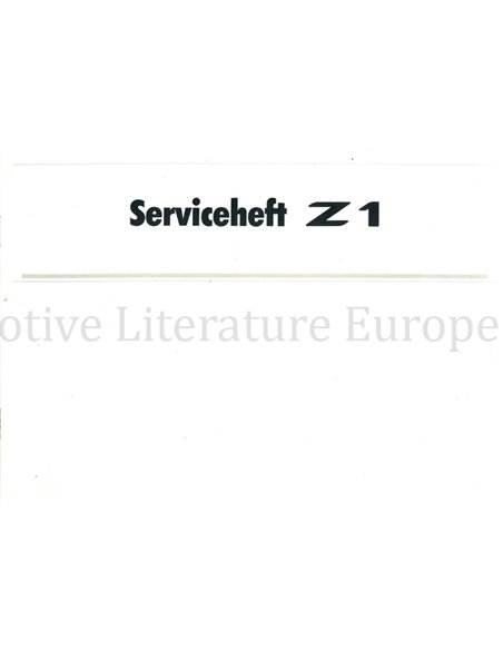 1990 BMW Z1 SERVICE MANUAL GERMAN
