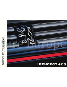 1987 PEUGEOT 405 BETRIEBSANLEITUNG FRANZÖSISCH