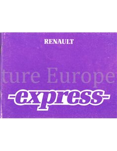 1985 RENAULT EXPRESS INSTRUCTIEBOEKJE NEDERLANDS