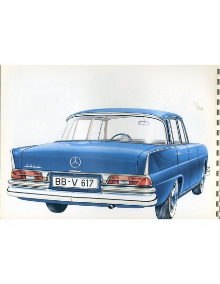1965 MERCEDES BENZ 220 S/SE BROCHURE FRANS & NEDERLANDS