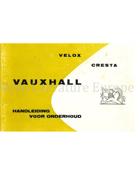 1961 VAUXHALL CRESTA OWNERS MANUAL DUTCH