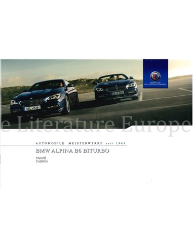 2016 BMW ALPINA B6 BITURBO COUPE | CONVERTIBLE BROCHURE GERMAN