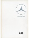 1966 MERCEDES BENZ 600 BROCHURE FRANS