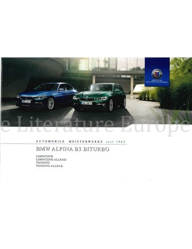 2015 BMW ALPINA B3 BITURBO BROCHURE DUITS