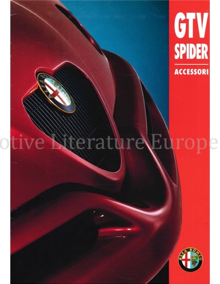 1997 ALFA ROMEO GTV | SPIDER ZUBEHÖR PROSPEKT NIEDERLÄNDISCH
