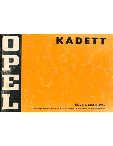 1974 OPEL KADETT OWNERS MANUAL DUTCH